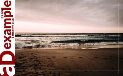 Footprints in the sea